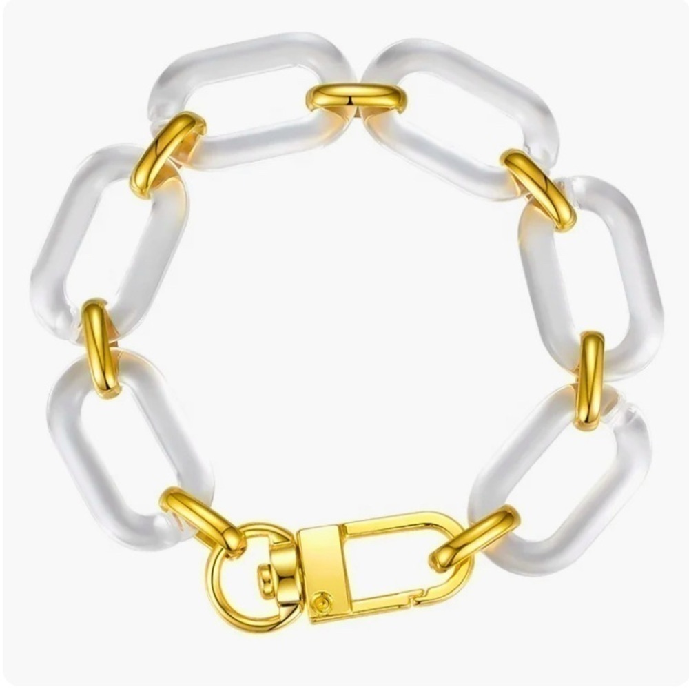 NEW - Transparent Resin Link‎ Bracelet